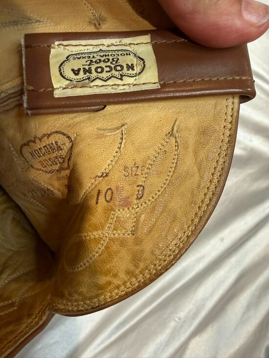 Vintage Nocona Men\'s Teju Lizard Exotic Leather Cowboy Boots Brown Size 10 main image 5